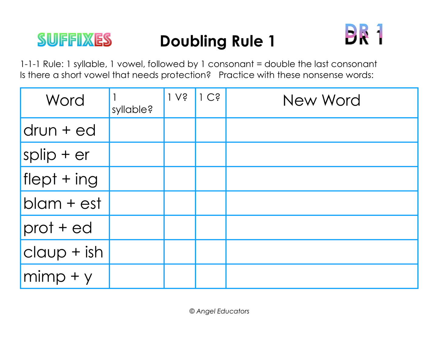 Suffixes & Prefixes gr. 1-8