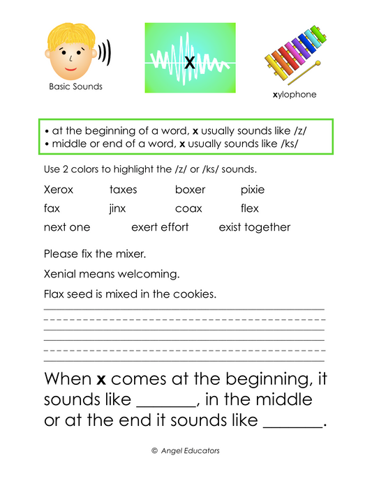 Consonant and Sound Correlation gr. K-5