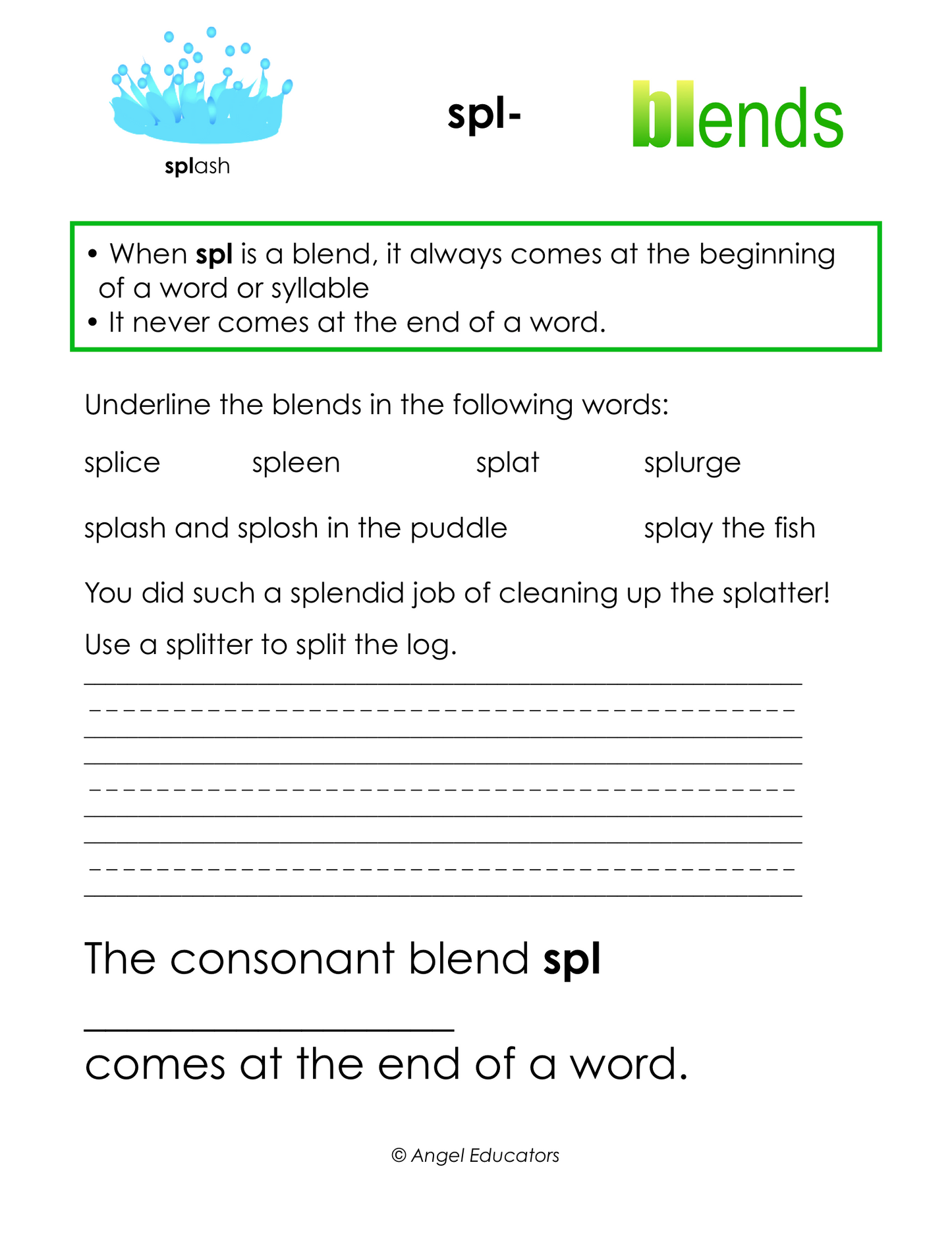 Consonant Blends gr. K-4